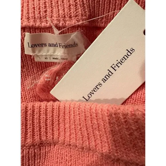 NWT Lovers + Friends Revolve Ashby Crochet Mini Pink Skirt Size XS - Picture 8 of 9